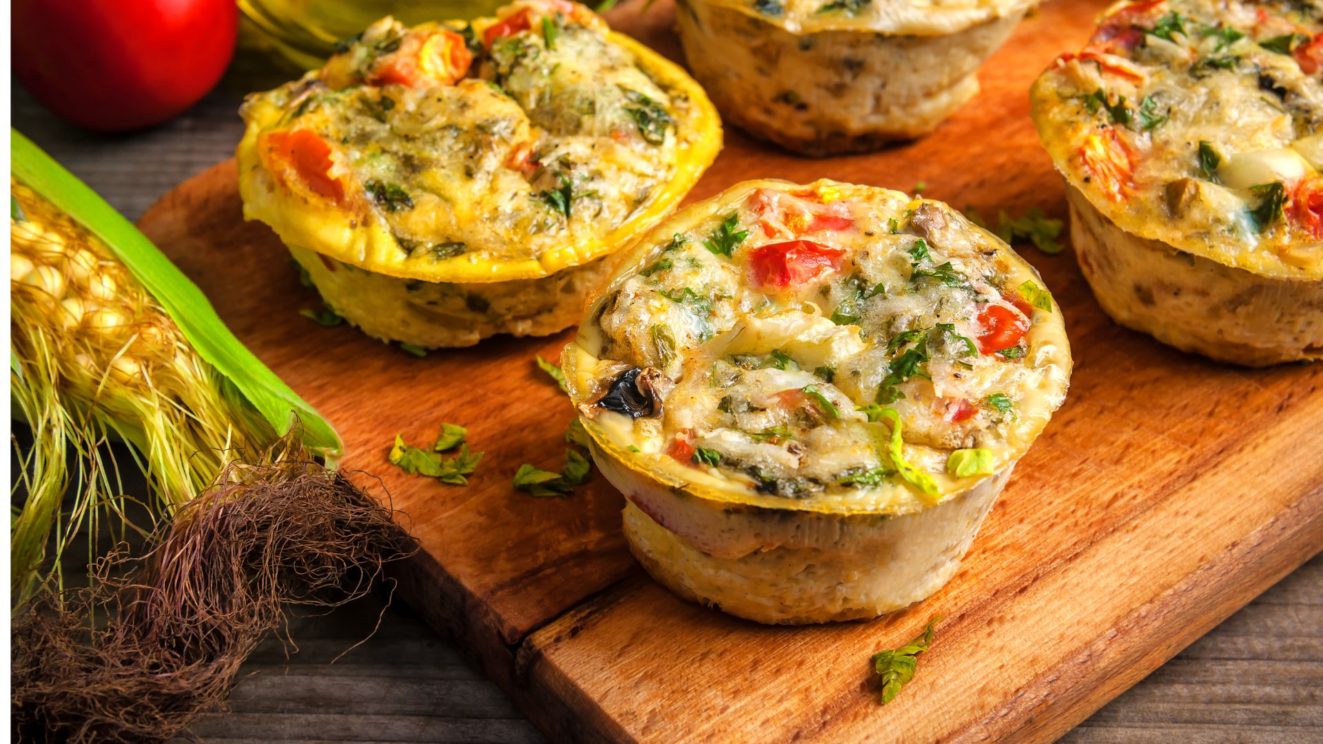 delicious egg muffins cooked and served
